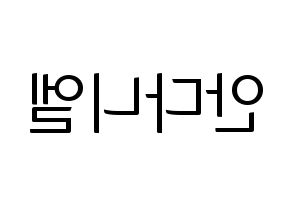 KPOP idol TEEN TOP  니엘 (An Daniel, Niel) Printable Hangul name fan sign, fanboard resources for light sticks Reversed