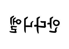 KPOP idol TEEN TOP  니엘 (An Daniel, Niel) Printable Hangul name fan sign, fanboard resources for concert Reversed