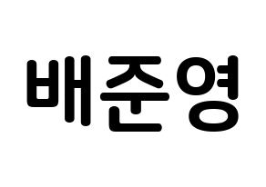 KPOP idol THE BOYZ  제이콥 (Bae Jun-young, Jacob) Printable Hangul name fan sign, fanboard resources for concert Normal
