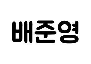 KPOP idol THE BOYZ  제이콥 (Bae Jun-young, Jacob) Printable Hangul name fan sign & fan board resources Normal