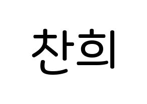KPOP idol THE BOYZ  뉴 (Choi Chan-hee, New) Printable Hangul name Fansign Fanboard resources for concert Normal
