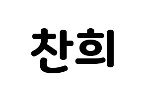 KPOP idol THE BOYZ  뉴 (Choi Chan-hee, New) Printable Hangul name fan sign & fan board resources Normal