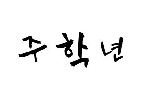 KPOP idol THE BOYZ  주학년 (Ju Hak-nyeon, Ju Haknyeon) Printable Hangul name fan sign & fan board resources Normal