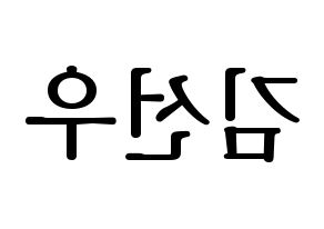 KPOP idol THE BOYZ  선우 (Kim Sun-woo, Sunwoo) Printable Hangul name fan sign, fanboard resources for LED Reversed