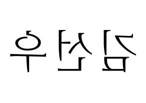 KPOP idol THE BOYZ  선우 (Kim Sun-woo, Sunwoo) Printable Hangul name fan sign & fan board resources Reversed