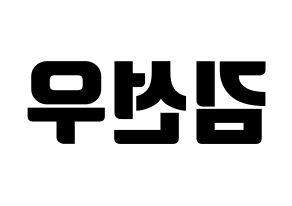 KPOP idol THE BOYZ  선우 (Kim Sun-woo, Sunwoo) Printable Hangul name fan sign, fanboard resources for light sticks Reversed