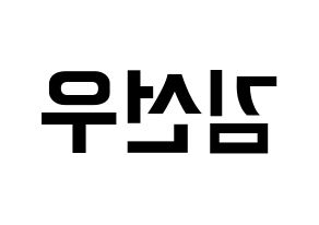KPOP idol THE BOYZ  선우 (Kim Sun-woo, Sunwoo) Printable Hangul name fan sign, fanboard resources for concert Reversed