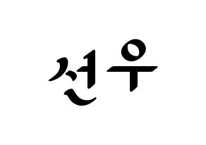 KPOP idol THE BOYZ  선우 (Kim Sun-woo, Sunwoo) Printable Hangul name fan sign, fanboard resources for LED Normal
