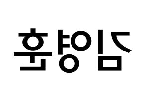KPOP idol THE BOYZ  영훈 (Kim Young-hoon, Younghoon) Printable Hangul name Fansign Fanboard resources for concert Reversed