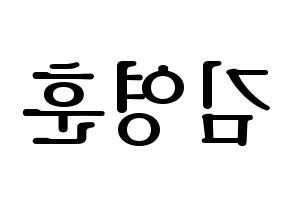 KPOP idol THE BOYZ  영훈 (Kim Young-hoon, Younghoon) Printable Hangul name fan sign, fanboard resources for LED Reversed