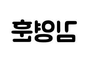 KPOP idol THE BOYZ  영훈 (Kim Young-hoon, Younghoon) Printable Hangul name fan sign & fan board resources Reversed
