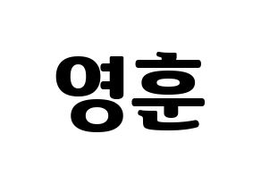 KPOP idol THE BOYZ  영훈 (Kim Young-hoon, Younghoon) Printable Hangul name fan sign, fanboard resources for light sticks Normal