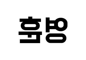 KPOP idol THE BOYZ  영훈 (Kim Young-hoon, Younghoon) Printable Hangul name fan sign, fanboard resources for light sticks Reversed