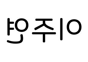KPOP idol THE BOYZ  주연 (Lee Ju-yeon, Juyeon) Printable Hangul name Fansign Fanboard resources for concert Reversed