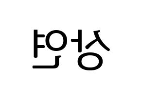 KPOP idol THE BOYZ  상연 (Lee Sang-yeon, Sangyeon) Printable Hangul name fan sign, fanboard resources for LED Reversed