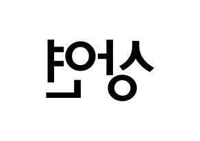 KPOP idol THE BOYZ  상연 (Lee Sang-yeon, Sangyeon) Printable Hangul name Fansign Fanboard resources for concert Reversed