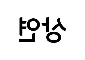 KPOP idol THE BOYZ  상연 (Lee Sang-yeon, Sangyeon) Printable Hangul name fan sign, fanboard resources for concert Reversed