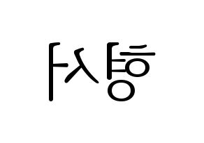 KPOP idol THE BOYZ  케빈 (Moon Hyung-seo, Kevin) Printable Hangul name fan sign & fan board resources Reversed