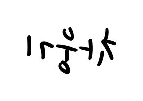 KPOP idol TOO  웅기 (Cha Woong-gi, Woonggi) Printable Hangul name fan sign, fanboard resources for LED Reversed