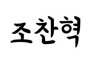 KPOP idol TOO  찬 (Cho Chan-hyuk, Chan) Printable Hangul name fan sign, fanboard resources for concert Normal