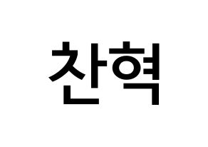 KPOP idol TOO  찬 (Cho Chan-hyuk, Chan) Printable Hangul name Fansign Fanboard resources for concert Normal