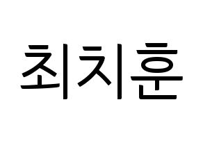 KPOP idol TOO  치훈 (Choi Chi-hoon, Chihoon) Printable Hangul name fan sign, fanboard resources for light sticks Normal