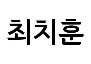 KPOP idol TOO  치훈 (Choi Chi-hoon, Chihoon) Printable Hangul name fan sign, fanboard resources for concert Normal