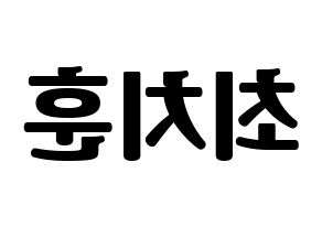 KPOP idol TOO  치훈 (Choi Chi-hoon, Chihoon) Printable Hangul name fan sign, fanboard resources for light sticks Reversed