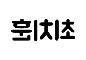 KPOP idol TOO  치훈 (Choi Chi-hoon, Chihoon) Printable Hangul name fan sign & fan board resources Reversed