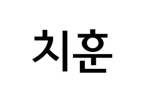 KPOP idol TOO  치훈 (Choi Chi-hoon, Chihoon) Printable Hangul name Fansign Fanboard resources for concert Normal