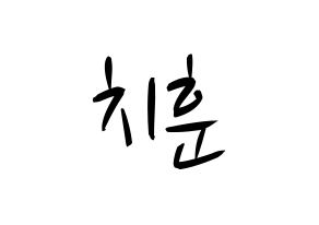 KPOP idol TOO  치훈 (Choi Chi-hoon, Chihoon) Printable Hangul name fan sign, fanboard resources for concert Normal