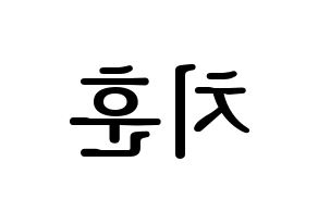 KPOP idol TOO  치훈 (Choi Chi-hoon, Chihoon) Printable Hangul name fan sign, fanboard resources for LED Reversed