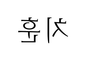 KPOP idol TOO  치훈 (Choi Chi-hoon, Chihoon) Printable Hangul name fan sign & fan board resources Reversed