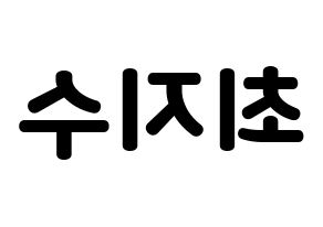 KPOP idol TOO  지수 (Choi Ji-su, Jisu) Printable Hangul name fan sign & fan board resources Reversed