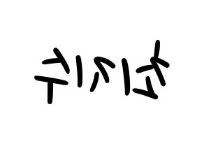 KPOP idol TOO  지수 (Choi Ji-su, Jisu) Printable Hangul name fan sign, fanboard resources for LED Reversed