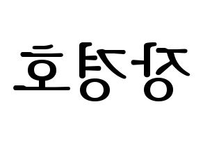 KPOP idol TOO  경호 (Jang Kyung-ho, Kyungho) Printable Hangul name fan sign, fanboard resources for LED Reversed