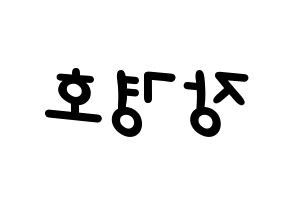 KPOP idol TOO  경호 (Jang Kyung-ho, Kyungho) Printable Hangul name fan sign, fanboard resources for light sticks Reversed