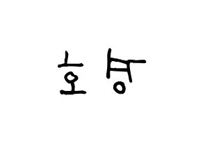 KPOP idol TOO  경호 (Jang Kyung-ho, Kyungho) Printable Hangul name fan sign, fanboard resources for light sticks Reversed