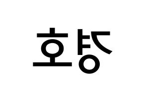 KPOP idol TOO  경호 (Jang Kyung-ho, Kyungho) Printable Hangul name Fansign Fanboard resources for concert Reversed