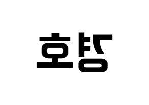 KPOP idol TOO  경호 (Jang Kyung-ho, Kyungho) Printable Hangul name fan sign, fanboard resources for concert Reversed