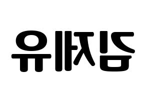KPOP idol TOO  제이유 (Kim Je-you, J.You) Printable Hangul name fan sign, fanboard resources for light sticks Reversed