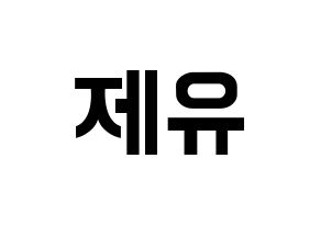 KPOP idol TOO  제이유 (Kim Je-you, J.You) Printable Hangul name fan sign, fanboard resources for concert Normal
