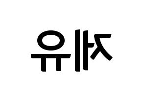 KPOP idol TOO  제이유 (Kim Je-you, J.You) Printable Hangul name fan sign, fanboard resources for concert Reversed