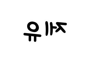 KPOP idol TOO  제이유 (Kim Je-you, J.You) Printable Hangul name fan sign, fanboard resources for light sticks Reversed