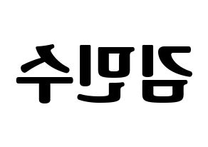 KPOP idol TOO  민수 (Kim Min-su, Minsu) Printable Hangul name fan sign, fanboard resources for light sticks Reversed