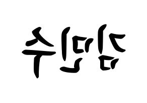 KPOP idol TOO  민수 (Kim Min-su, Minsu) Printable Hangul name fan sign, fanboard resources for concert Reversed