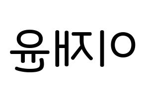 KPOP idol TOO  재윤 (Lee Jae-yun, Jaeyun) Printable Hangul name Fansign Fanboard resources for concert Reversed