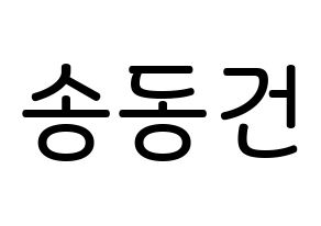 KPOP idol TOO  동건 (Song Dong-geon, Donggeon) Printable Hangul name Fansign Fanboard resources for concert Normal