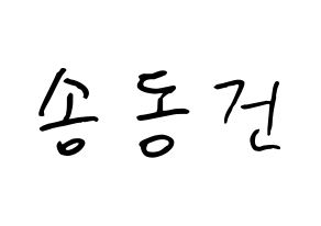 KPOP idol TOO  동건 (Song Dong-geon, Donggeon) Printable Hangul name fan sign, fanboard resources for concert Normal
