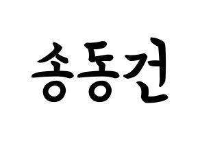 KPOP idol TOO  동건 (Song Dong-geon, Donggeon) Printable Hangul name fan sign, fanboard resources for concert Normal